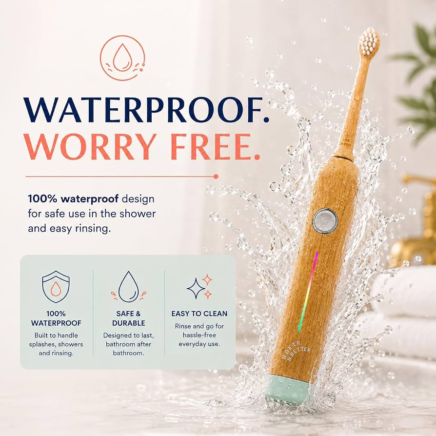 Kids Bamboo Sonic Toothbrush (Green), photo 7
