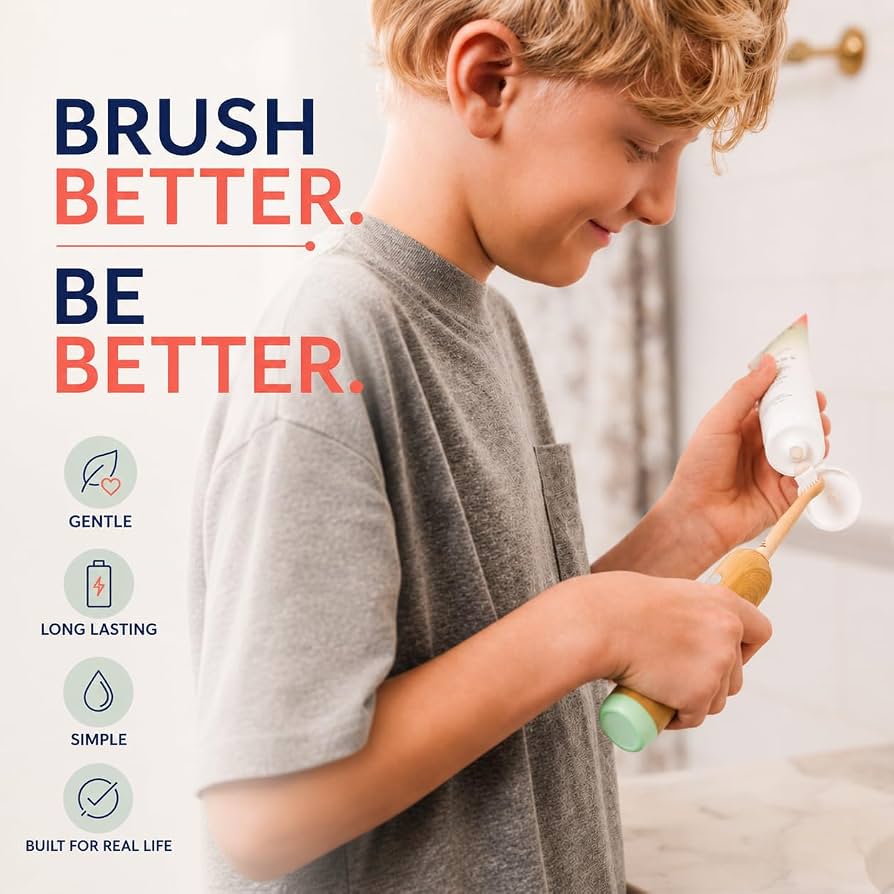 Kids Bamboo Sonic Toothbrush (Green), photo 3