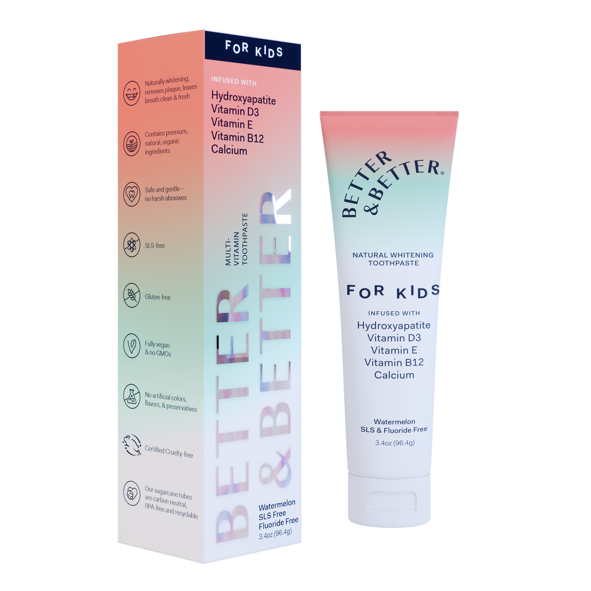 Kids Multivitamin Toothpaste tube shown with its packaging