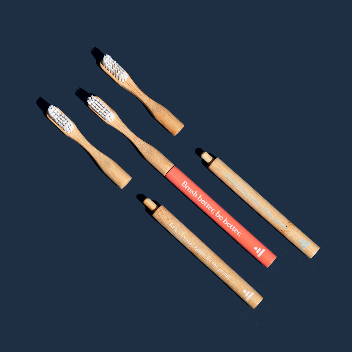 Natural Bamboo Toothbrush with soft bristles, as included in the Adult Starter Set