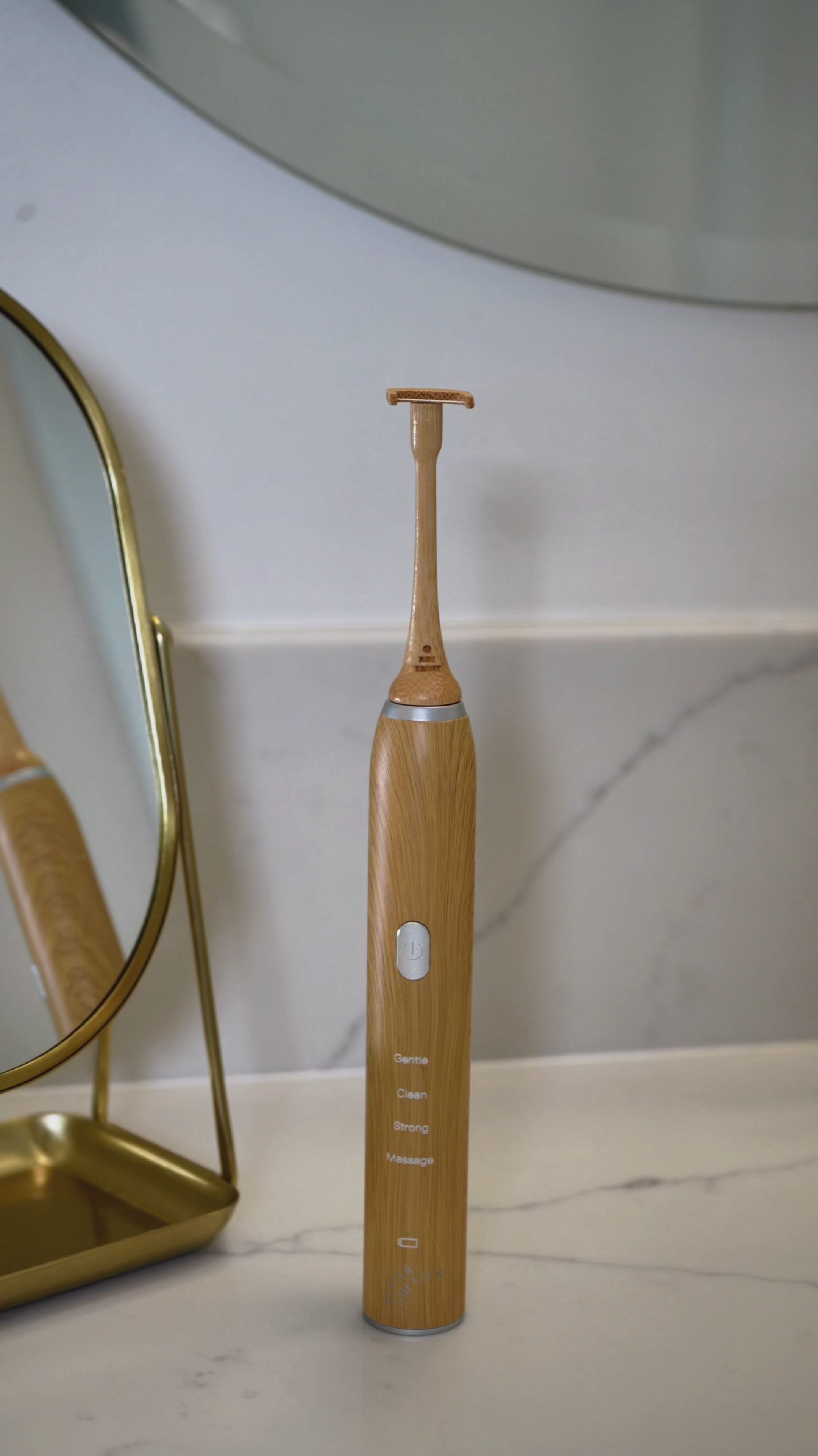 Load video: Bamboo Sonic Flosser and Toothbrush